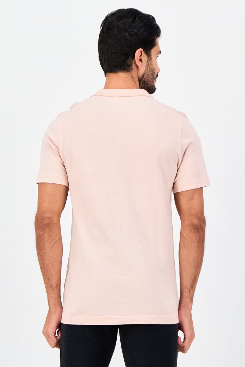 PUMA Men Sportswear Fit Short Sleeve Outdoor Polo Shirt, Light Pink - Image 3